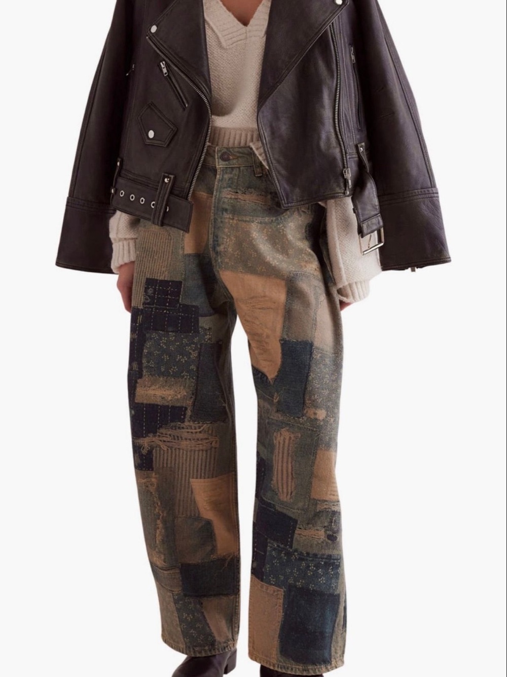 Free People Illusion Patchwork Jeans #040 - Picture 5 of 5